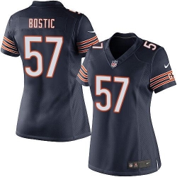 Nike NFL Chicago Bears #57 Jon Bostic Navy Blue Women's Elite Team Color Jersey