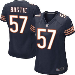 Nike NFL Chicago Bears #57 Jon Bostic Navy Blue Women's Game Team Color Jersey