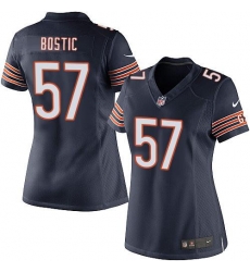 Nike NFL Chicago Bears #57 Jon Bostic Navy Blue Women's Limited Team Color Jersey