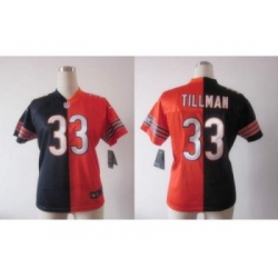 Nike Women Chicago Bears #33 Charles Tillman Orange-blue Jerseys[Elite Split]