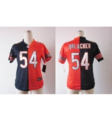 Nike Women Chicago Bears #54 Urlacher Orange-Blue Jerseys[Elite split]