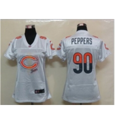 Nike Womens Chicago Bears #90 Peppers White Jerseys