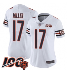 Women Chicago Bears 17 Anthony Miller White Vapor Untouchable Limited Player 100th Season Football Jersey