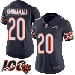 Women Chicago Bears 20 Prince Amukamara Navy Blue Team Color 100th Season Limited Football Jersey