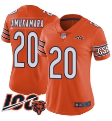 Women Chicago Bears 20 Prince Amukamara Orange Alternate 100th Season Limited Football Jersey