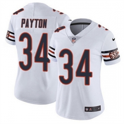 Women Chicago Bears 34 Walter Payton White Vapor Untouchable Limited Stitched Jersey