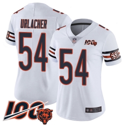 Women Chicago Bears 54 Brian Urlacher White Vapor Untouchable Limited Player 100th Season Football Jersey