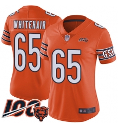 Women Chicago Bears 65 Cody Whitehair Orange Alternate 100th Season Limited Football Jersey
