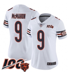 Women Chicago Bears 9 Jim McMahon White Vapor Untouchable Limited Player 100th Season Football Jersey