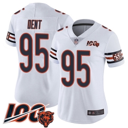 Women Chicago Bears 95 Richard Dent White Vapor Untouchable Limited Player 100th Season Football Jersey 