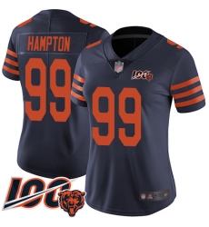 Women Chicago Bears 99 Dan Hampton Limited Navy Blue Rush Vapor Untouchable 100th Season Football Jersey