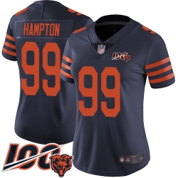 Women Chicago Bears 99 Dan Hampton Limited Navy Blue Rush Vapor Untouchable 100th Season Football Jersey