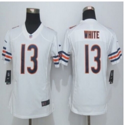 Women New Bears #13 Kevin White White Stitched NFL Limited Jersey