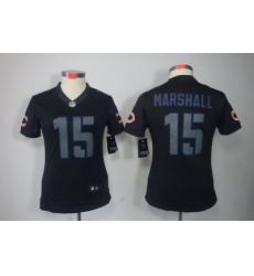 Women Nike Chicago Bears #15 Brandon Marshall Black Jerseys[Impact Limited]