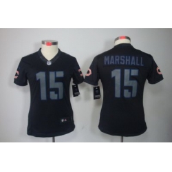 Women Nike Chicago Bears #15 Brandon Marshall Black Jerseys[Impact Limited]