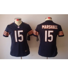 Women Nike Chicago Bears #15 Marshall Blue Color[NIKE LIMITED Jersey]