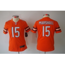 Women Nike Chicago Bears #15 Marshall Orange Color[NIKE LIMITED Jersey]