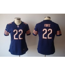 Women Nike Chicago Bears 22# Matt Forte Blue Jersey