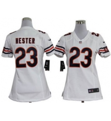 Women Nike Chicago Bears 23# Devin Hester White Jersey