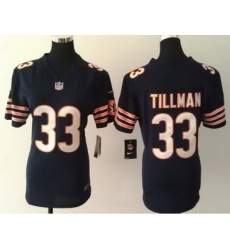Women Nike Chicago Bears 33 Charles Tillman Blue NFL Jerseys