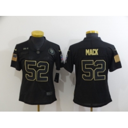 Women Nike Chicago Bears 52 Khalil Mack Black Women 2020 Salute To Service Limited Jersey