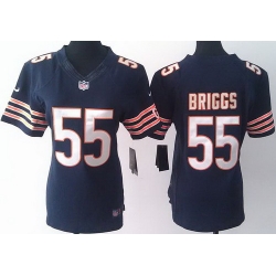 Women Nike Chicago Bears 55 Lance Briggs Blue LIMITED Jerseys