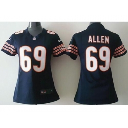 Women Nike Chicago Bears #69 Jared Allen Blue NFL Jerseys