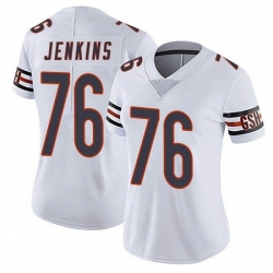 Women Nike Chicago Bears 76 Teven Jenkins  White Vapor Untouchable Limited Women Jersey