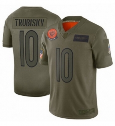 Womens Chicago Bears 10 Mitchell Trubisky Limited Camo 2019 Salute to Service Football Jersey