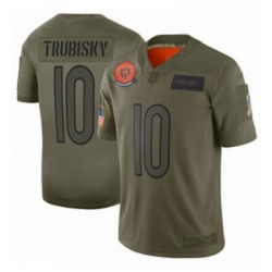 Womens Chicago Bears 10 Mitchell Trubisky Limited Camo 2019 Salute to Service Football Jersey