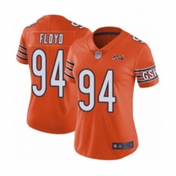 Womens Chicago Bears 94 Leonard Floyd Orange Alternate 100th Season Limited Football Jersey