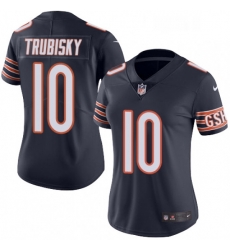 Womens Nike Chicago Bears 10 Mitchell Trubisky Elite Navy Blue Team Color NFL Jersey