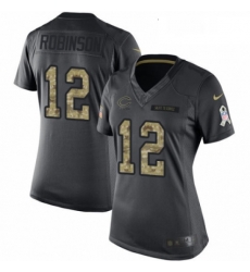 Womens Nike Chicago Bears 12 Allen Robinson Limited Black 2016 Salute to Service NFL Jersey