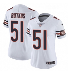 Womens Nike Chicago Bears 51 Dick Butkus White Vapor Untouchable Limited Player NFL Jersey