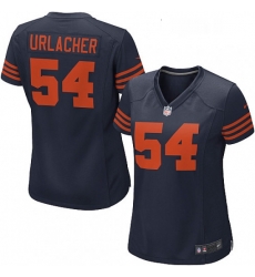 Womens Nike Chicago Bears 54 Brian Urlacher Game Navy Blue Alternate NFL Jersey