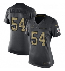 Womens Nike Chicago Bears 54 Brian Urlacher Limited Black 2016 Salute to Service NFL Jersey