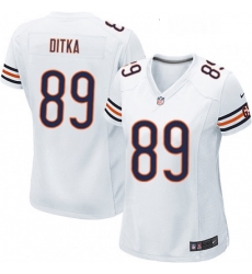 Womens Nike Chicago Bears 89 Mike Ditka Game White NFL Jersey
