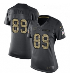 Womens Nike Chicago Bears 89 Mike Ditka Limited Black 2016 Salute to Service NFL Jersey
