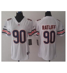 Women's Nike Chicago Bears #90 Jeremiah Ratliff White Stitched NFL Limited Jersey