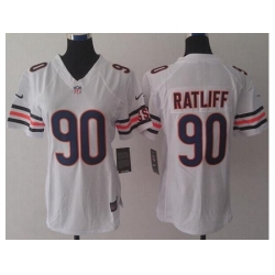 Women's Nike Chicago Bears #90 Jeremiah Ratliff White Stitched NFL Limited Jersey