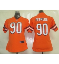 Womens Nike Chicago Bears 90 Peppers Orange Jersey