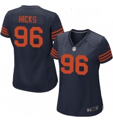 Womens Nike Chicago Bears 96 Akiem Hicks Game Navy Blue Alternate NFL Jersey