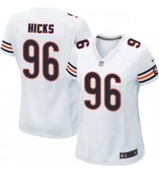 Womens Nike Chicago Bears 96 Akiem Hicks Game White NFL Jersey