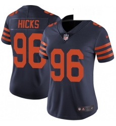 Womens Nike Chicago Bears 96 Akiem Hicks Navy Blue Alternate Vapor Untouchable Limited Player NFL Jersey