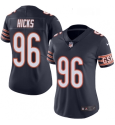 Womens Nike Chicago Bears 96 Akiem Hicks Navy Blue Team Color Vapor Untouchable Limited Player NFL Jersey