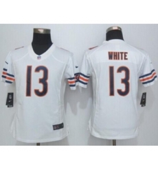 nike women nfl jerseys chicago bears 13 white white[nike limited][white]