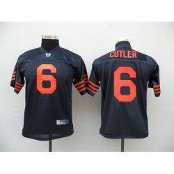 Bears #6 Jay Cutler Blue Orange 1940s Throwback Stitched Youth NFL Jersey