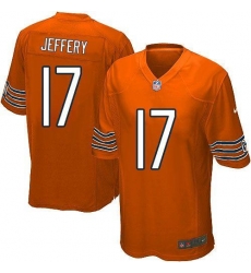 Nike NFL Chicago Bears #17 Alshon Jeffery Orange Youth Elite Alternate Jersey