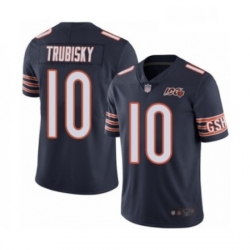 Youth Chicago Bears 10 Mitchell Trubisky Navy Blue Team Color 100th Season Limited Football Jersey