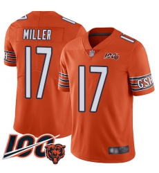 Youth Chicago Bears 17 Anthony Miller Orange Alternate 100th Season Limited Football Jersey